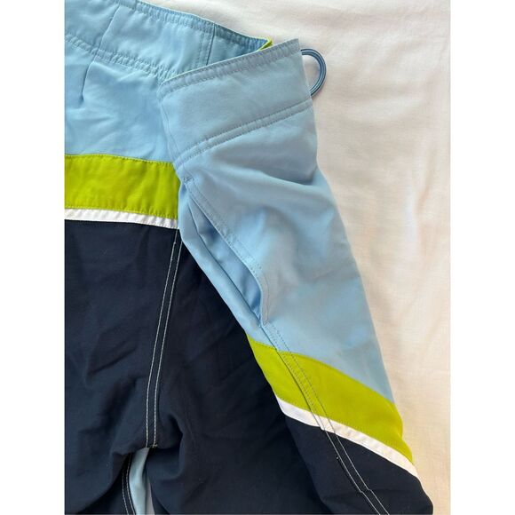 Men’s Nautica Swim Trunks, Size 30W Blue, Green, Mesh Lined - Picture 7 of 7